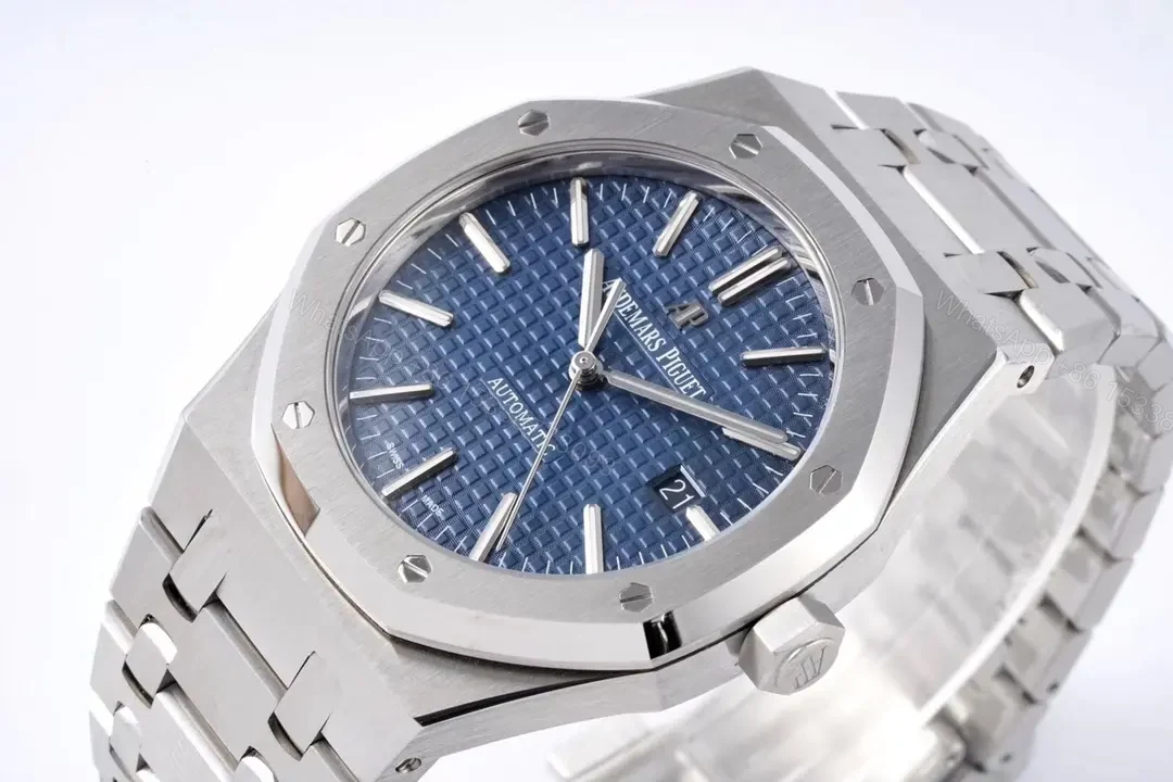 View 2 of V9 Factory Audemars Piguet Royal Oak 15400V2 ZF Edition – Blue Dial Stainless Steel Automatic Watch