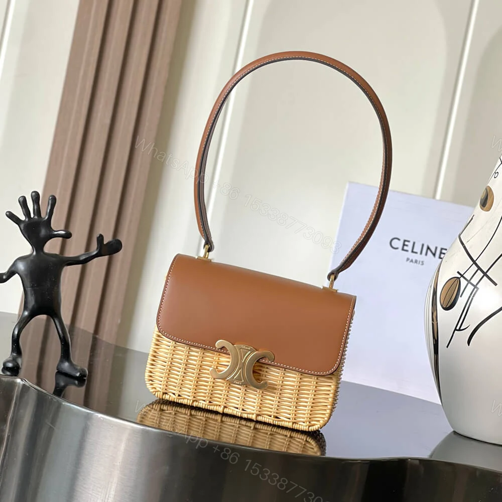 View 2 of CELINE TEEN GARANCE BAG IN WICKER AND NATURAL CALFSKIN