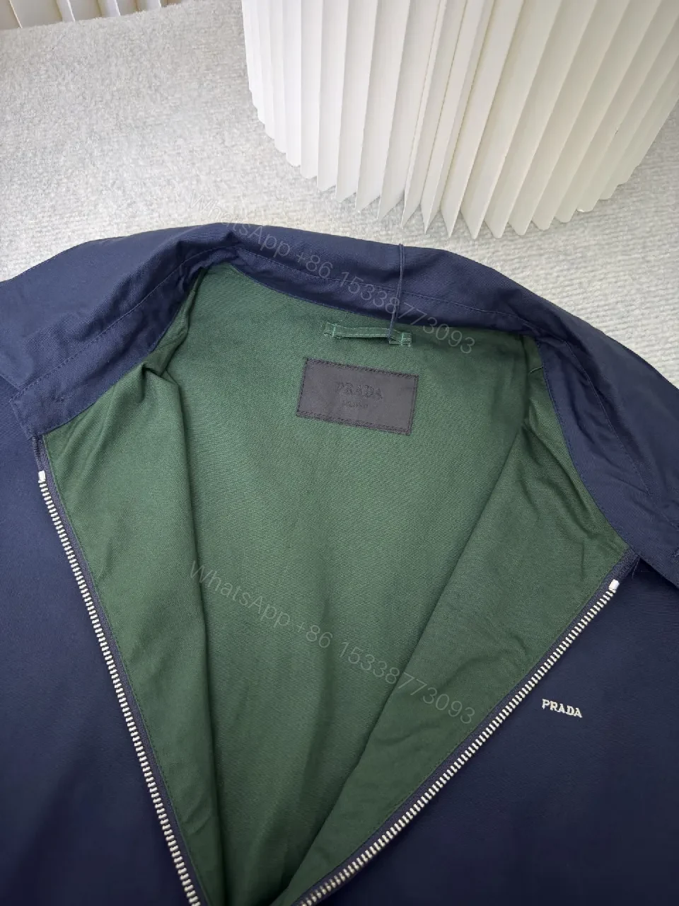 View 7 of Navy Windbreaker: Minimalist Luxe Light Shell, Subtle Logo