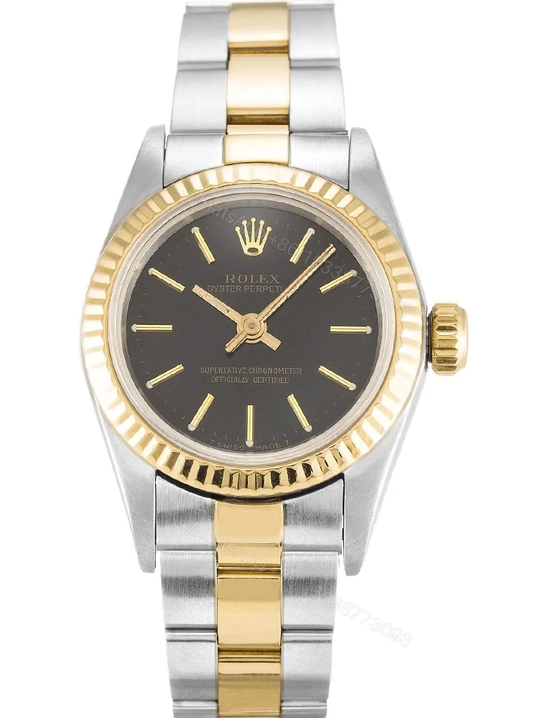 Replica Rolex Oyster Perpetual Lady Black Dial 67193 24 mm — view 1