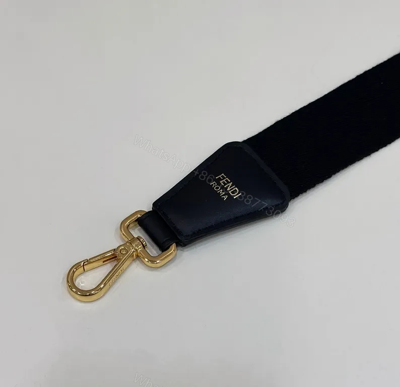 View 6 of Bold Fendi-Influence Strap: Luxe Webbing, Gold Hardware