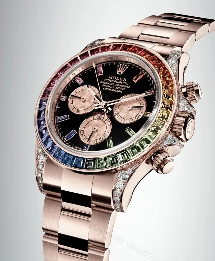 View 12 of Super Clone Rainbow Rolex Daytona – Everose