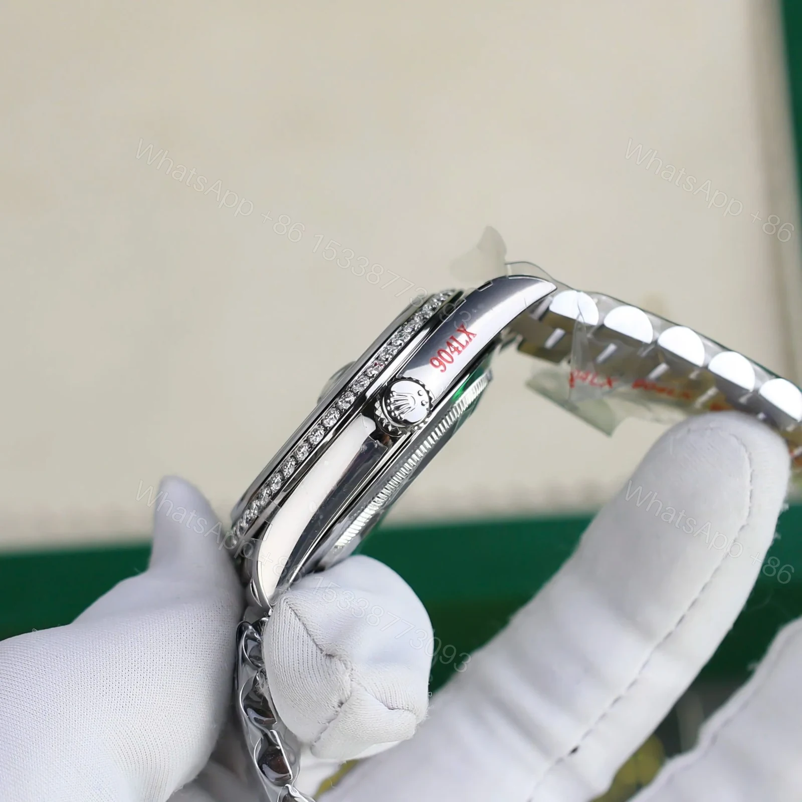 View 10 of Superclone Rolex Day-Date Diamond-Paved Dial 128349rbr-0006 36 mm