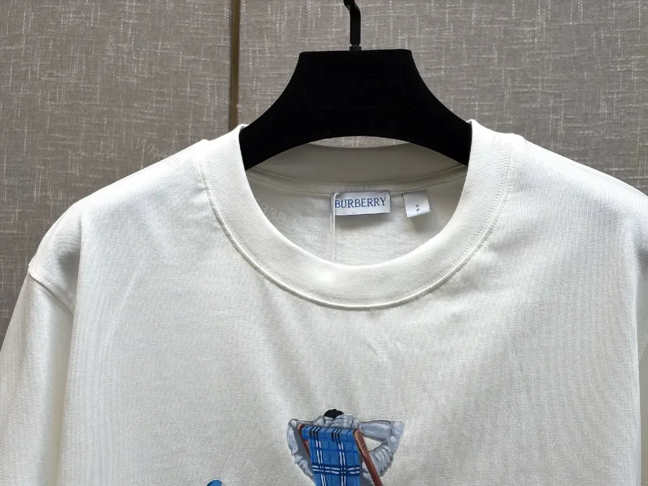 View 5 of Relaxed Tee White Cotton Embroidered Luxury Casual Tee