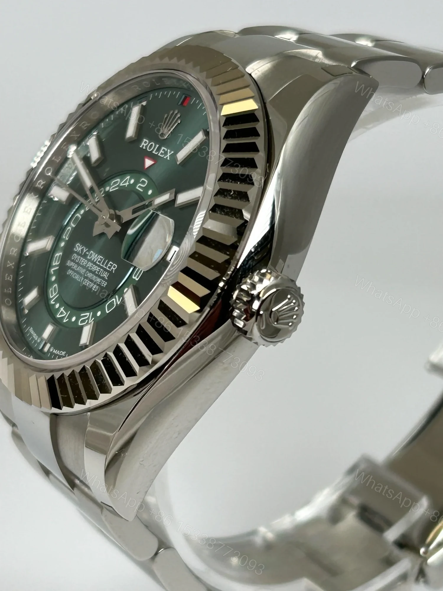 View 4 of Superclone Rolex Sky-Dweller Mint green Dial 336934 Oyster