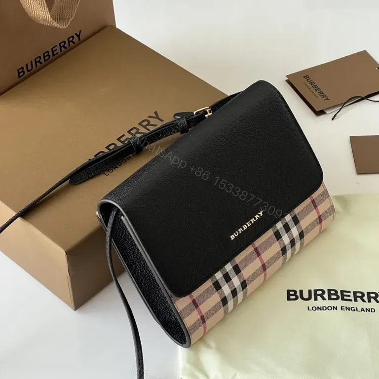 View 9 of Chic Burberry Crossbody â€” Signature Check, Gold Hardware