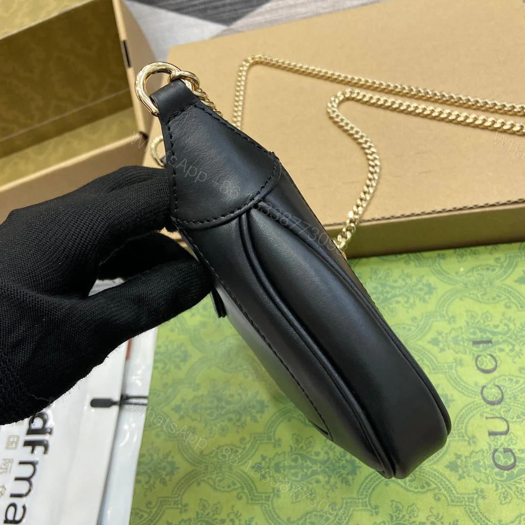 View 8 of JACKIE NOTTE MINI BAG 19 IN BLACK CALFSKIN GOLD HARDWARE