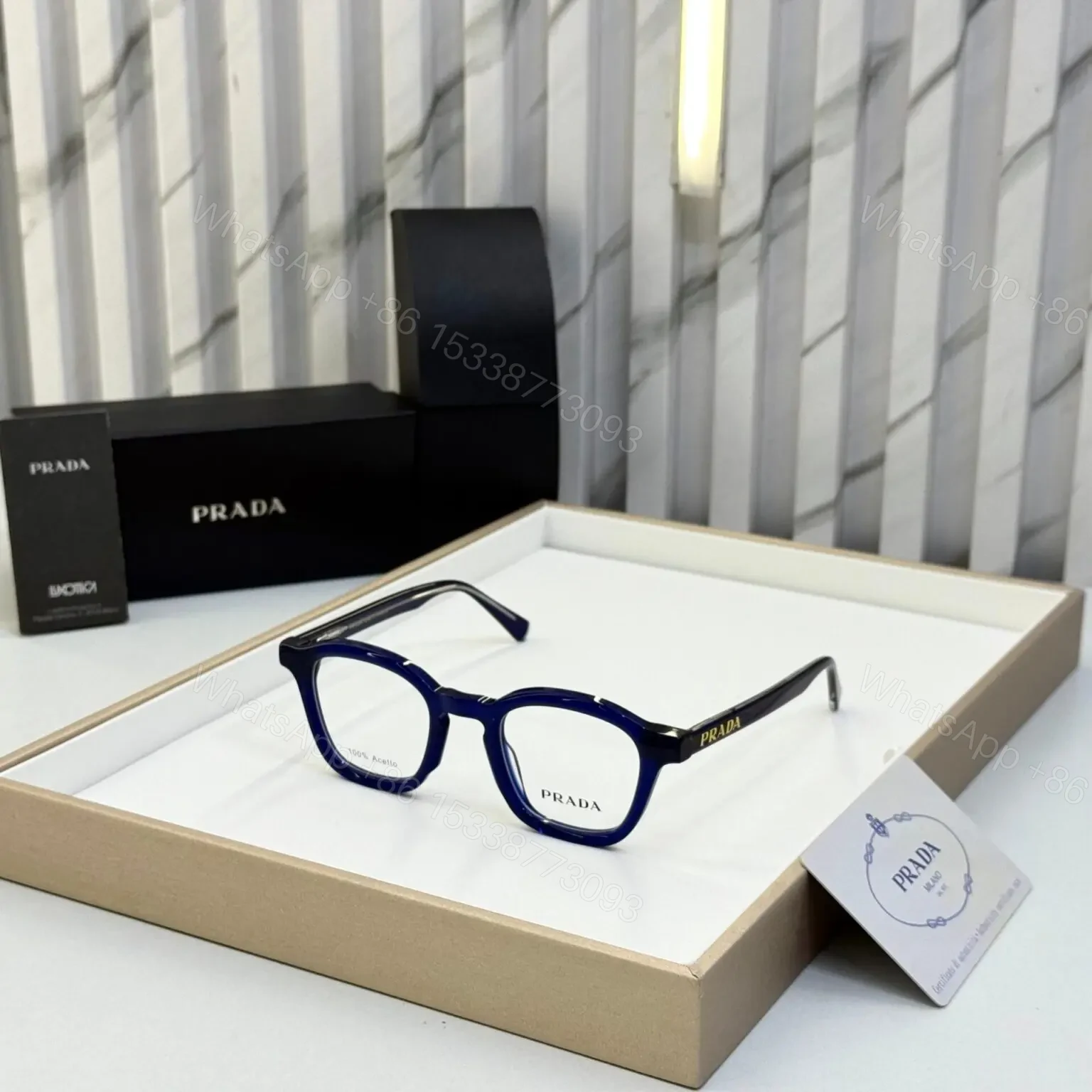 Prada Unisex Blue Optical Frame — view 1