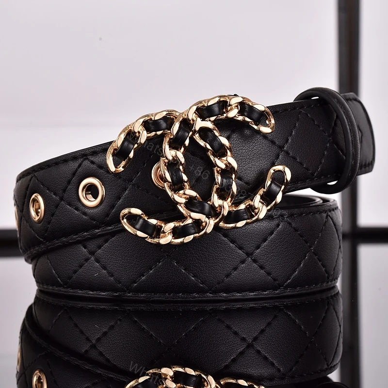 View 4 of CHANEL CC BELT GOLD CHAIN AND BLACK 28MM