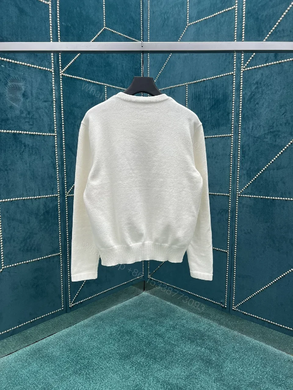 View 3 of Soft Cotton Crewneck Sweatshirt with Handwritten Script Style – Comfort Plus