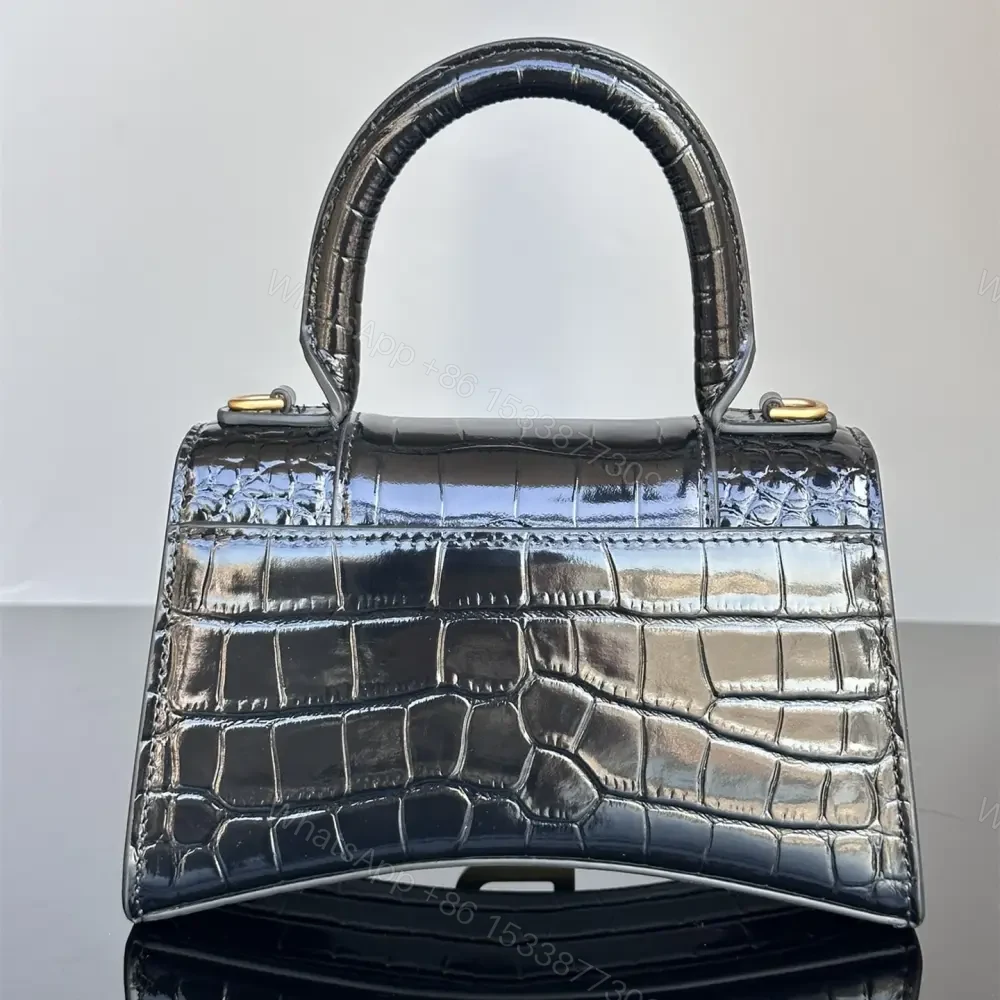 View 2 of 高仿BalenciagaHourglass系列鱷魚皮沙漏包XS