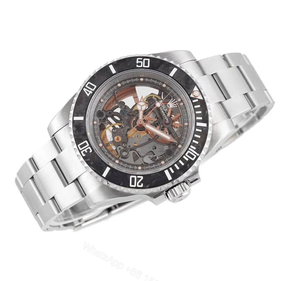 View 2 of Rolex Oyster Perpetual 114200 Super Clone : Skeleton Dial 34mm Steel