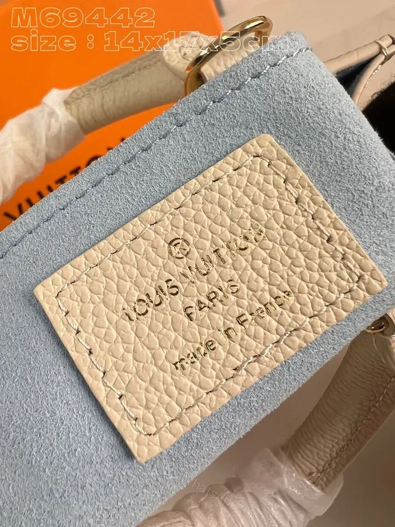View 6 of Blue Monogram Calfskin Mini Top-Handle Bag - LV Chic Luxury