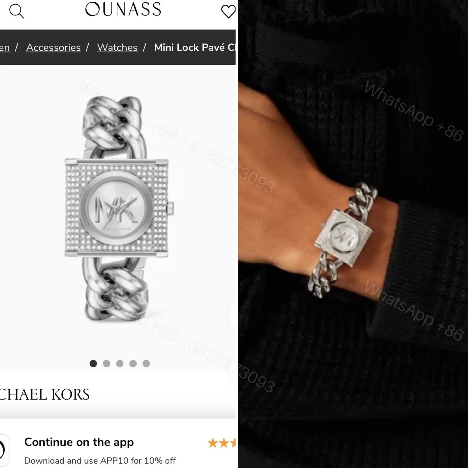View 4 of Michael Kors Lennox crystals