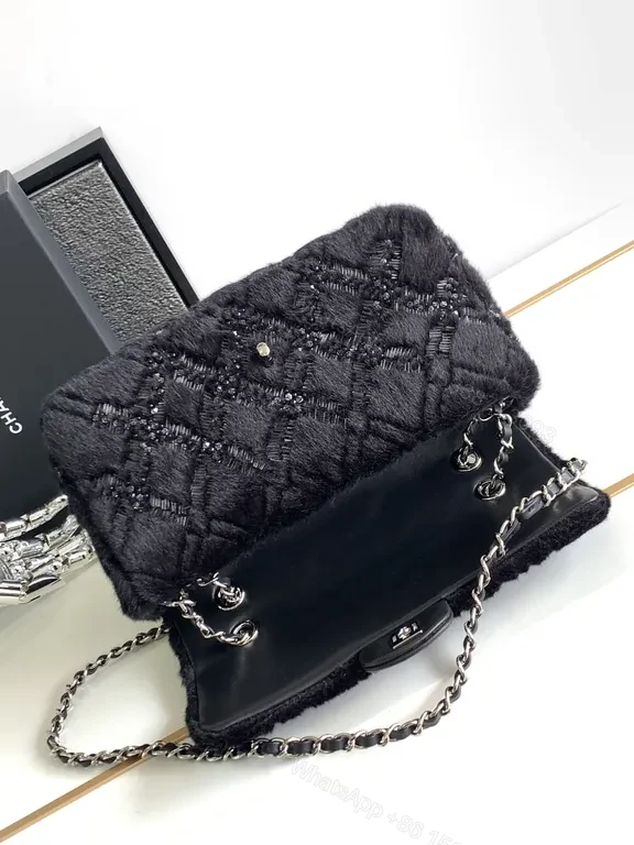 View 7 of Chanel-Inspired Velvet Bag: Quilted Twilight Chic Bag