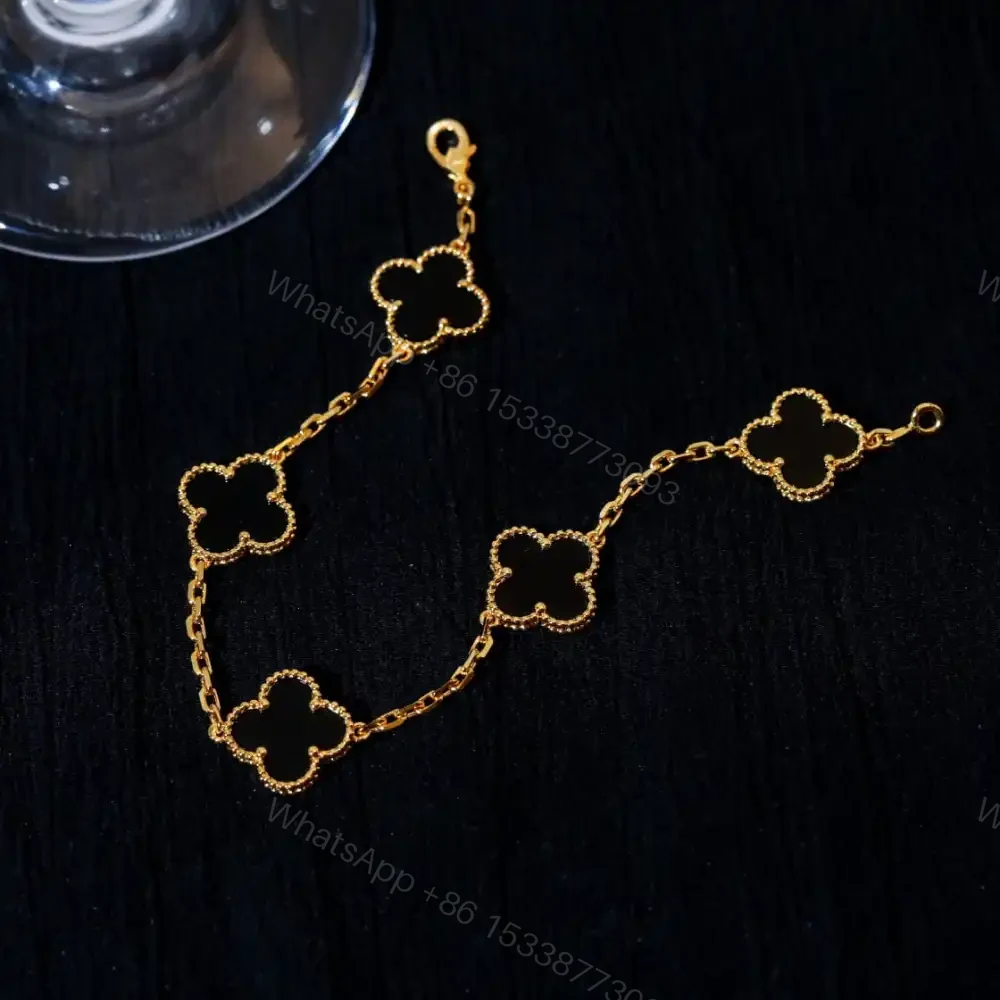 View 2 of 高仿首飾VanCleef&Arpels*RA41300黑瑪瑙黃金手鏈
