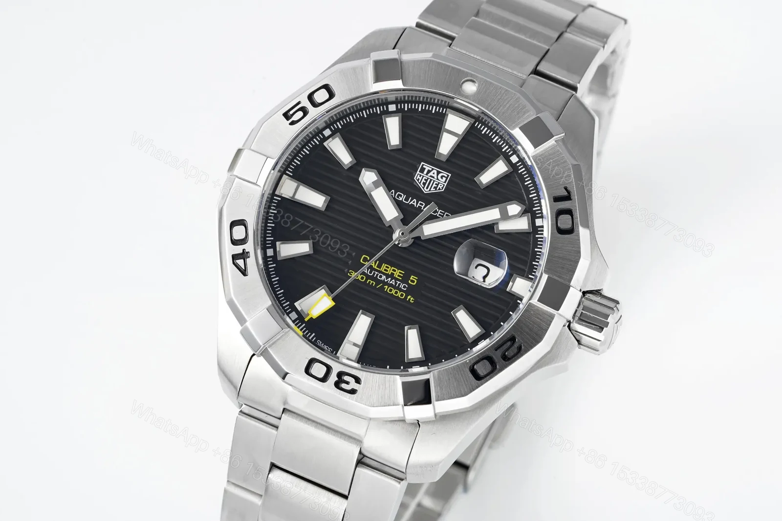 View 7 of Tag Heuer Super Series Watch – Black Dial, Stainless Steel, Casual and Formal Style, 100m Waterproof