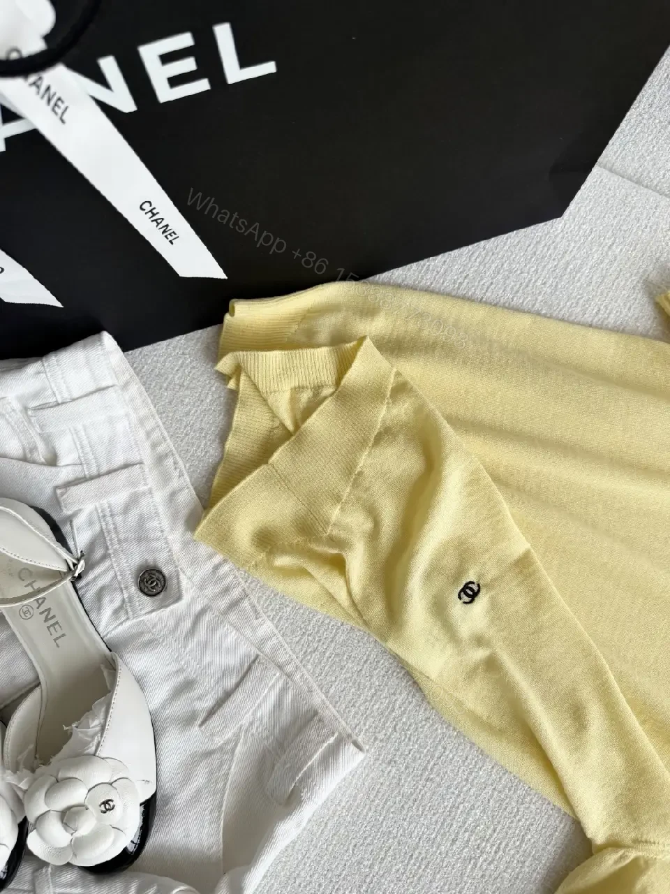View 4 of Soft Yellow Knit Tee: Subtle Luxe, Lightweight Comfort, Everyday Style