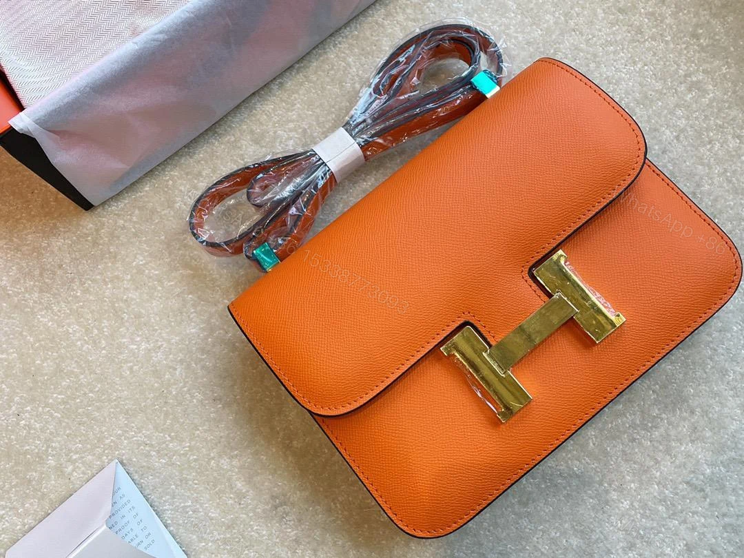 View 2 of HERMES CONSTANCE MINI EPSOM GOLD-TONED HARDWARE ORANGE 18CM