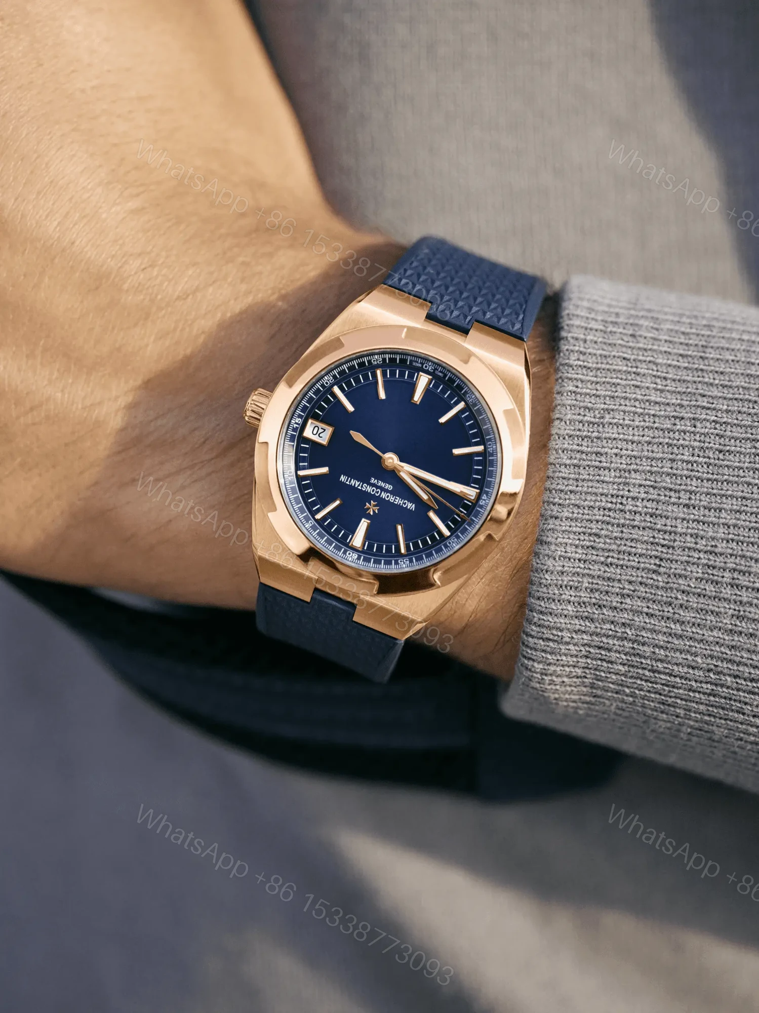 View 4 of Replica vacheron constantin Overseas self-winding 41 mm Pink gold, 18K 5N pink gold