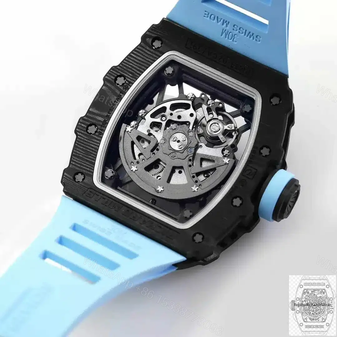 View 6 of Replica Richard Mille RM35-02 Blue Rubber Strap