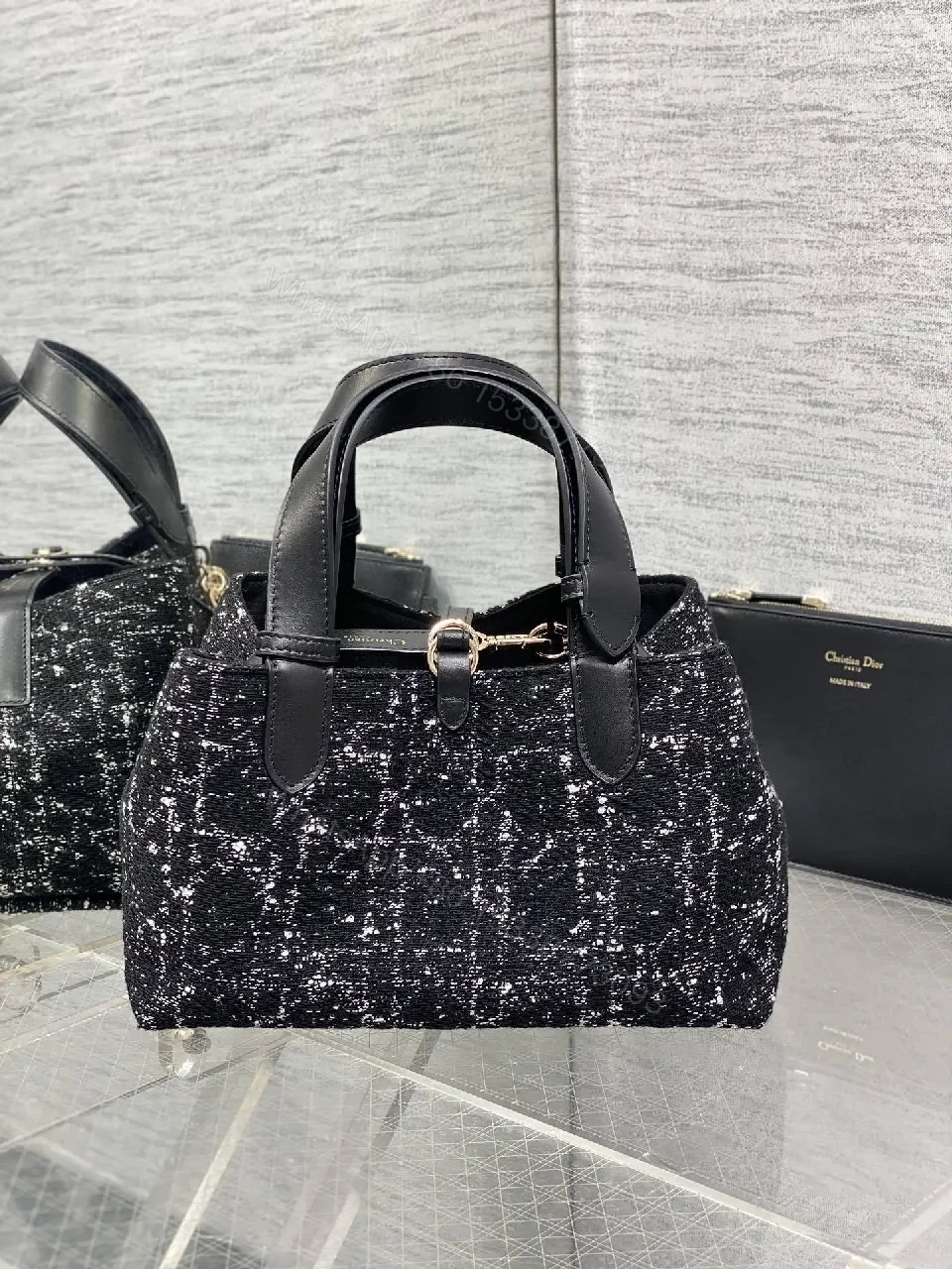 View 7 of Chic Sequin Satchel: Luxe Gold Charm Everyday Glamour