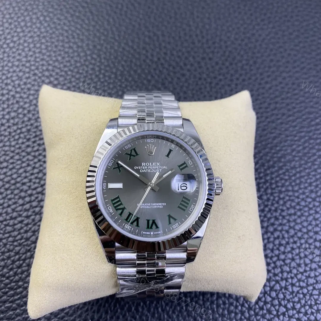 Rolex Datejust 41 Stainless Steel Fluted Slate – Roman Jubilee 126334-0022 — view 1