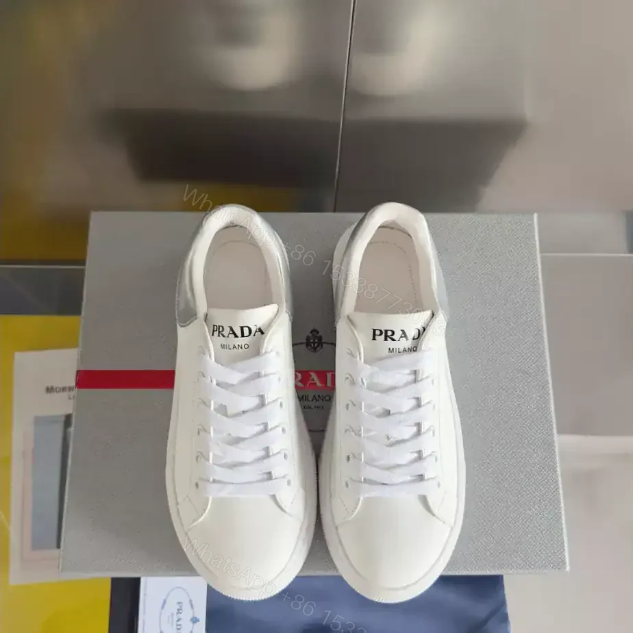 View 3 of PRADA LEATHER LOW-TOP SNEAKERS – PRD062