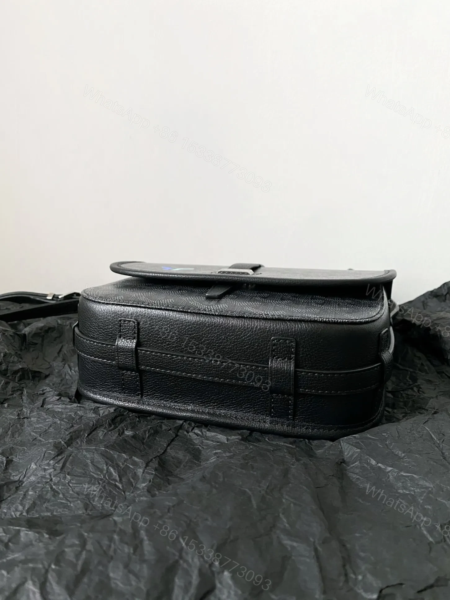 View 4 of GOYARD Goyardine Belvedere III PM Messenger Bag Jet Black