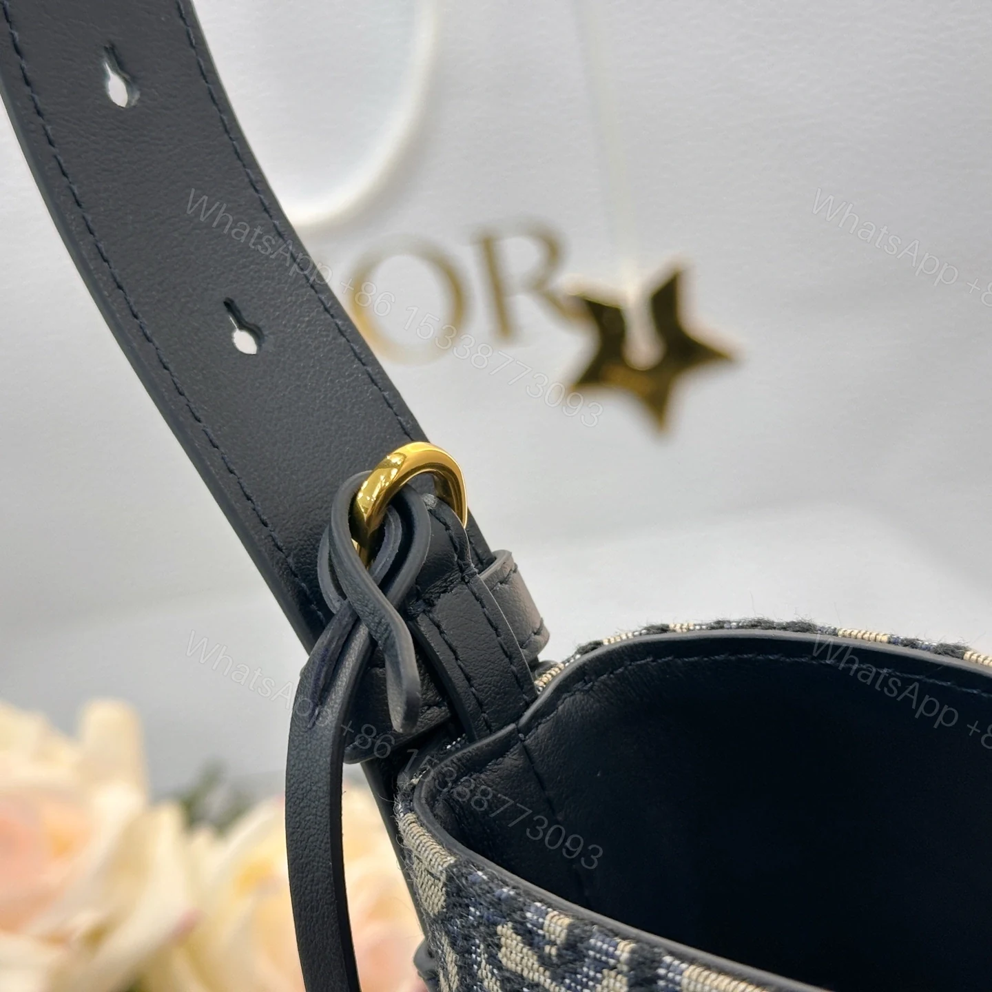 View 10 of 高仿Dior*Star系列M2854M928印花水桶包藍色小號免檢版