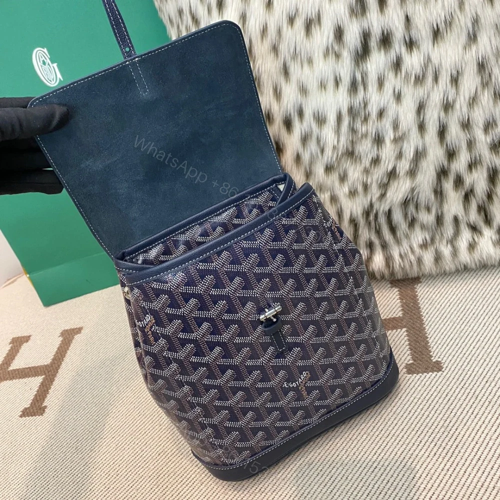 View 5 of 高仿Goyard*ALPIN3經典老花滿印雙肩包深藍免檢版