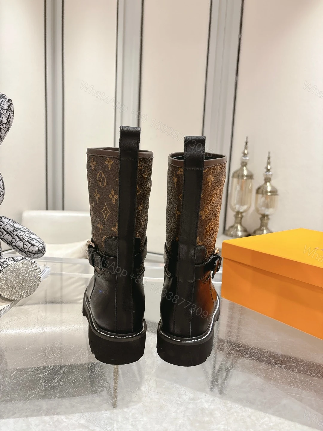 View 7 of LOUIS VUITTON TERRITORY FLAT ANKLE BOOT MONOGRAM BROWN
