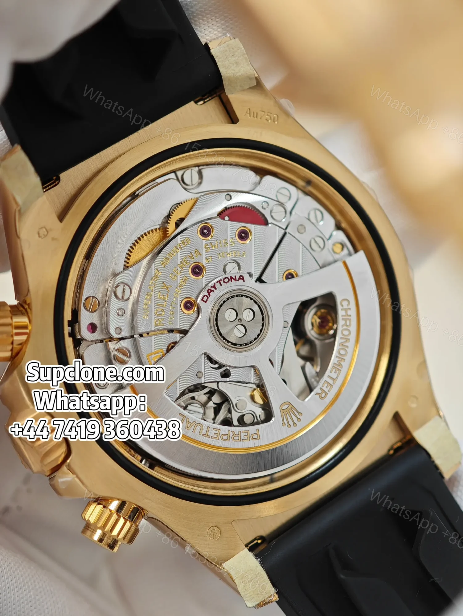 View 16 of Rolex Daytona Super Clone M126518LN-0012 Gold dial 4131 Movement