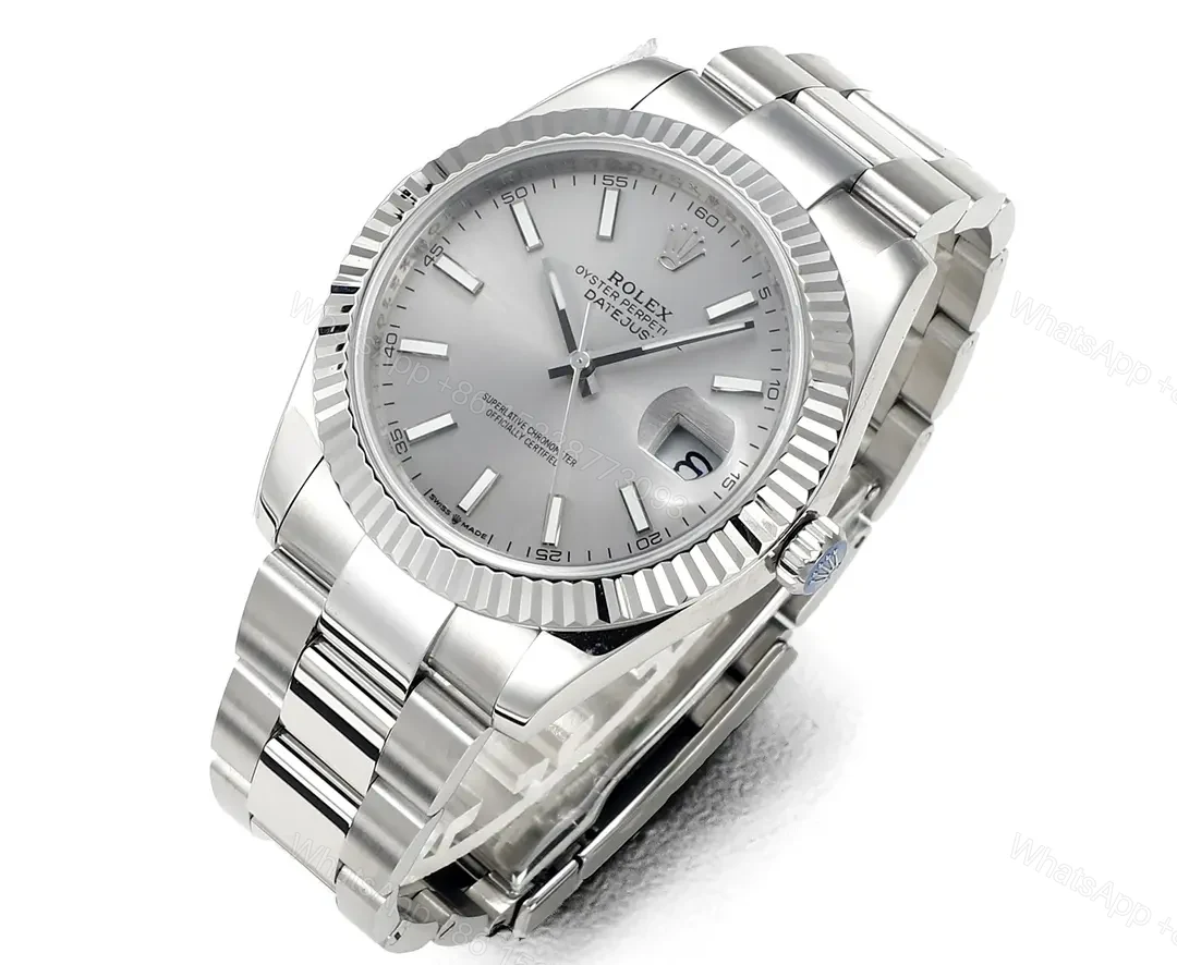 View 2 of VS Factory Clean Factory JVS Silver Rolex Datejust Watch