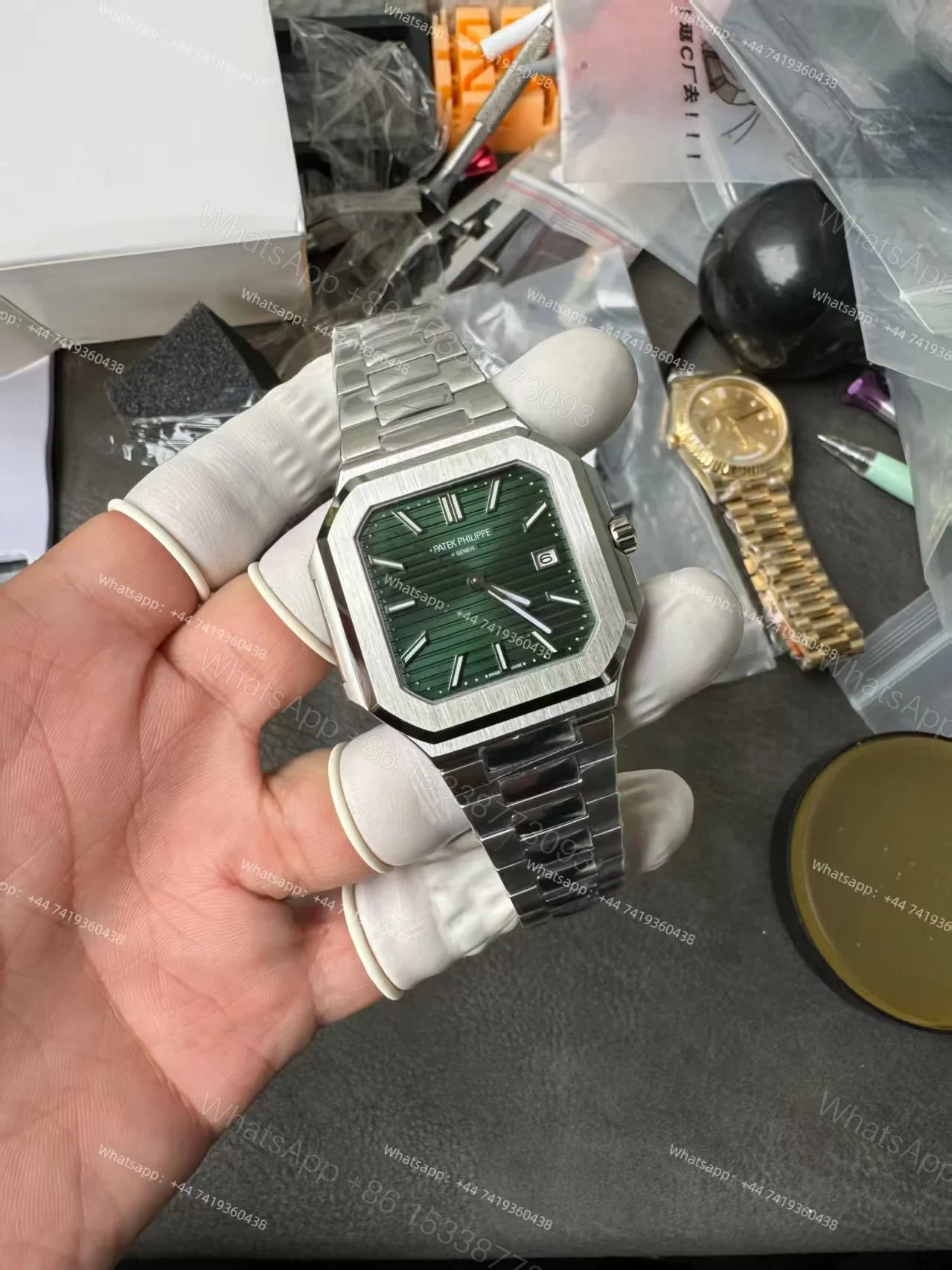 View 15 of Patek Philippe Super Clone Cubitus 5821/1A-001 Green Dial 45MM