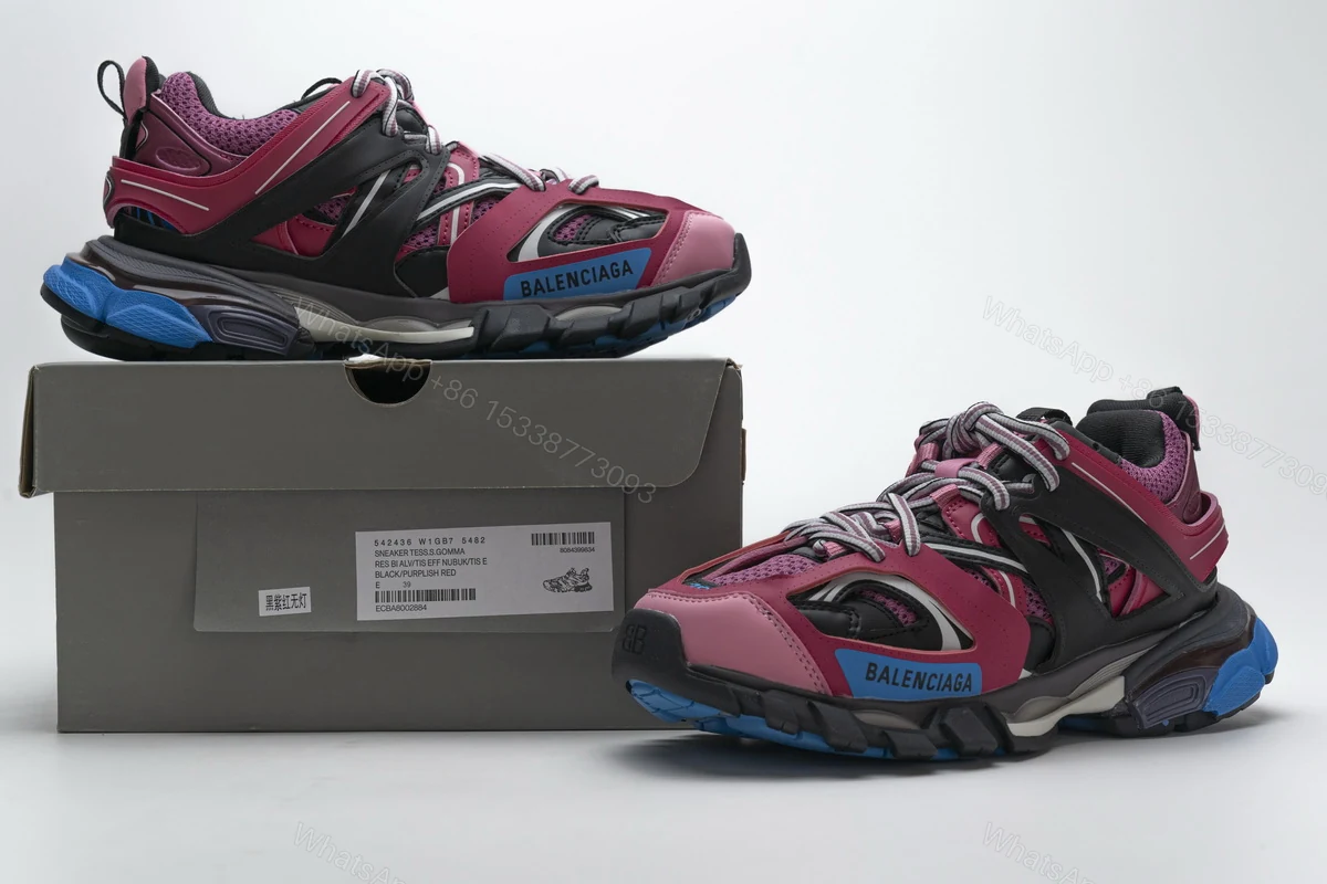 View 7 of Balenciaga Track Black Purplish Red 542436 W1GB7 5482