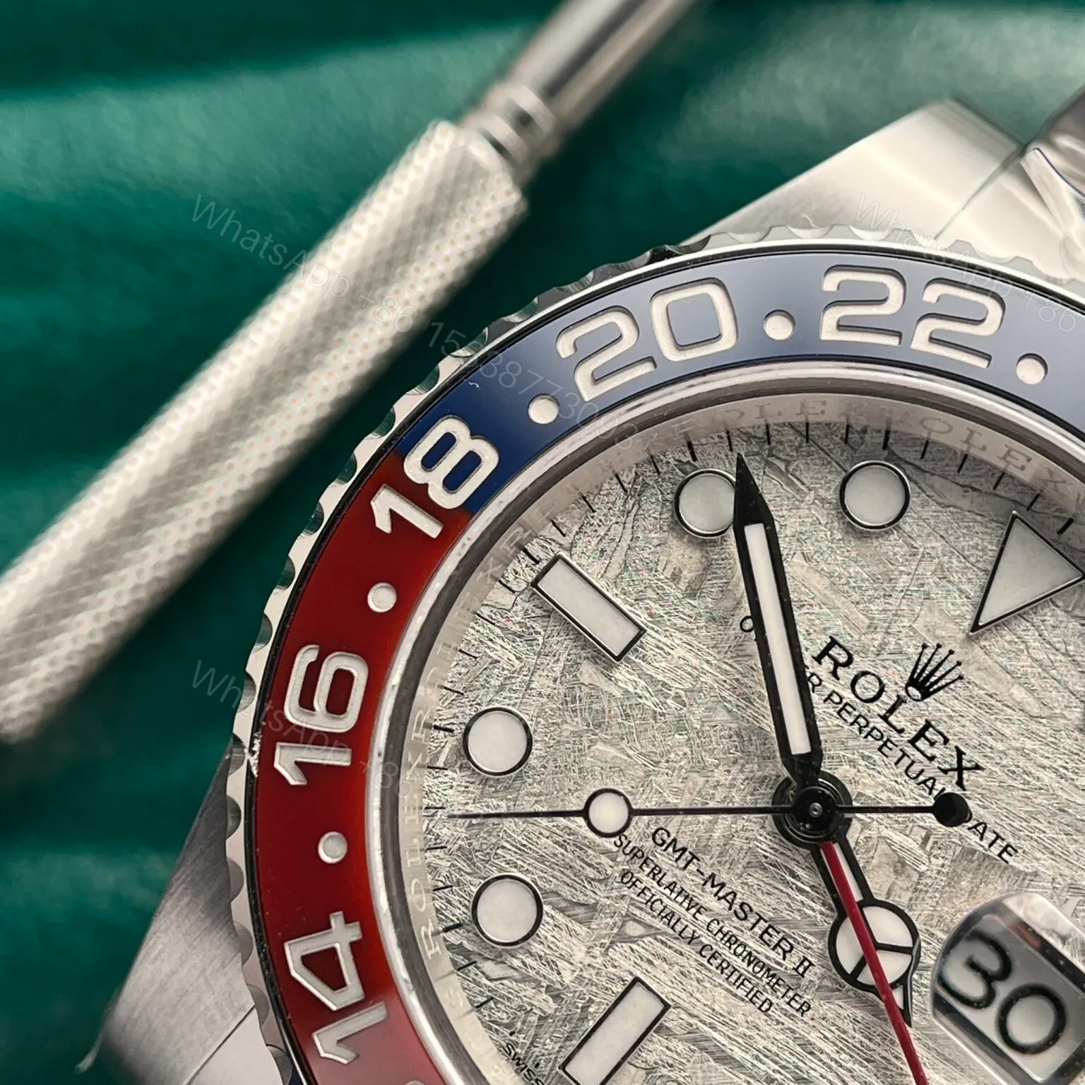 View 6 of Replica Rolex GMT-Master II Meteorite Dial 126719BLRO “Superman”