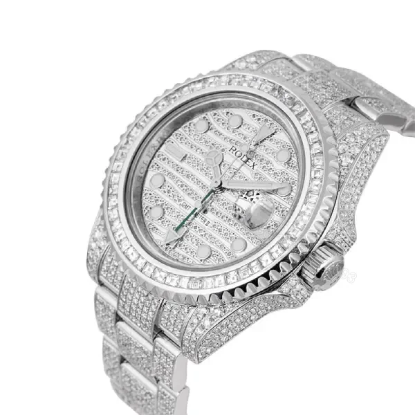 View 2 of Rolex GMT-Master II 116710 Super Clone: Full Diamond Iced-Out 40mm