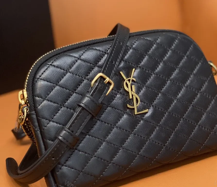 View 4 of Black Quilted Leather Crossbody - YSL, Compact Luxury Bag