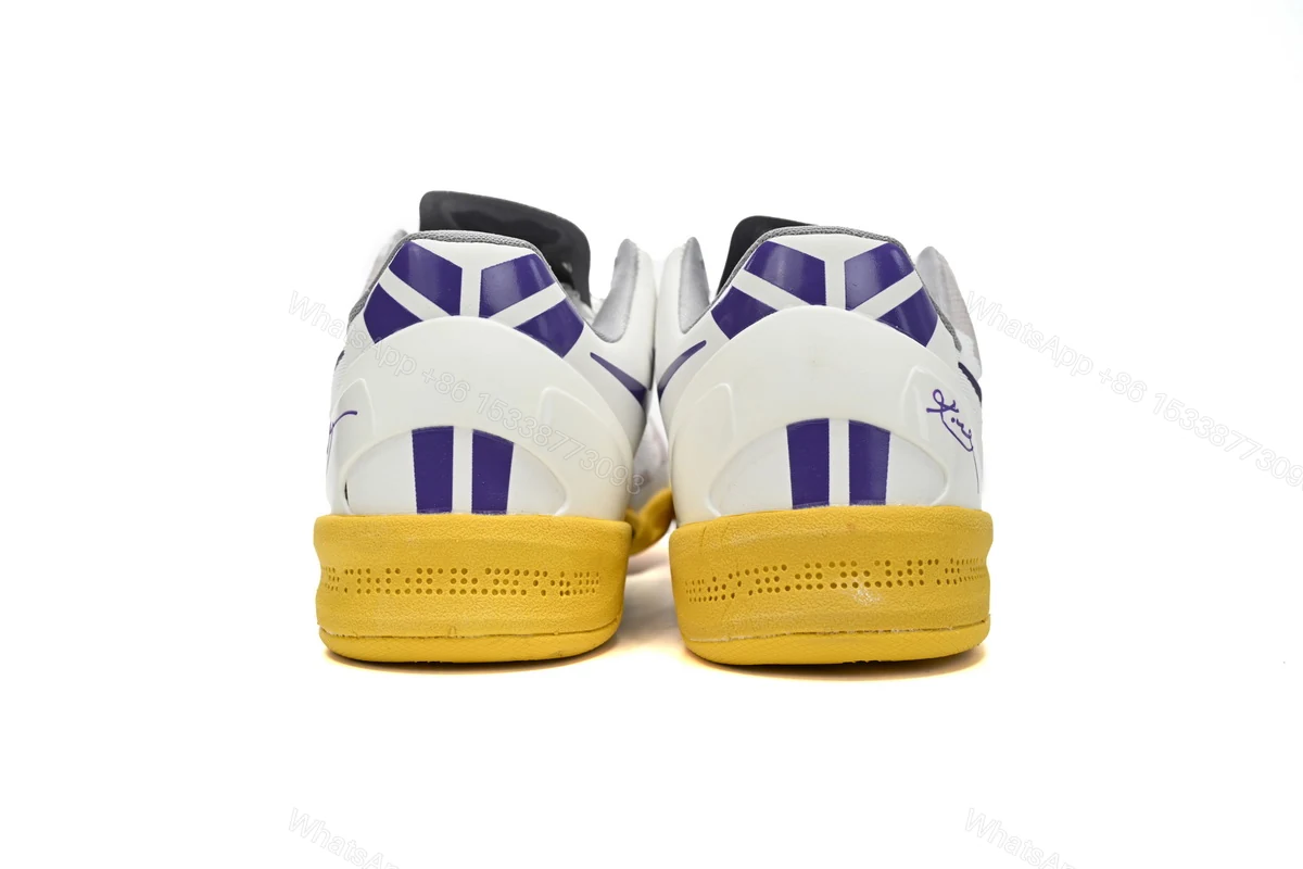 View 3 of Nike Kobe 8 Low WhitePurple-Yellow 555035-101