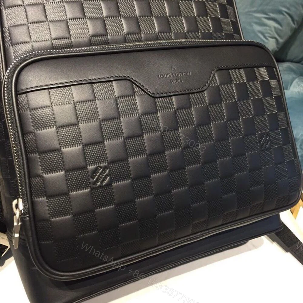 View 6 of Louis Vuitton Campus Backpack Damier Infini Onyx Silver 39Cm LV N40306