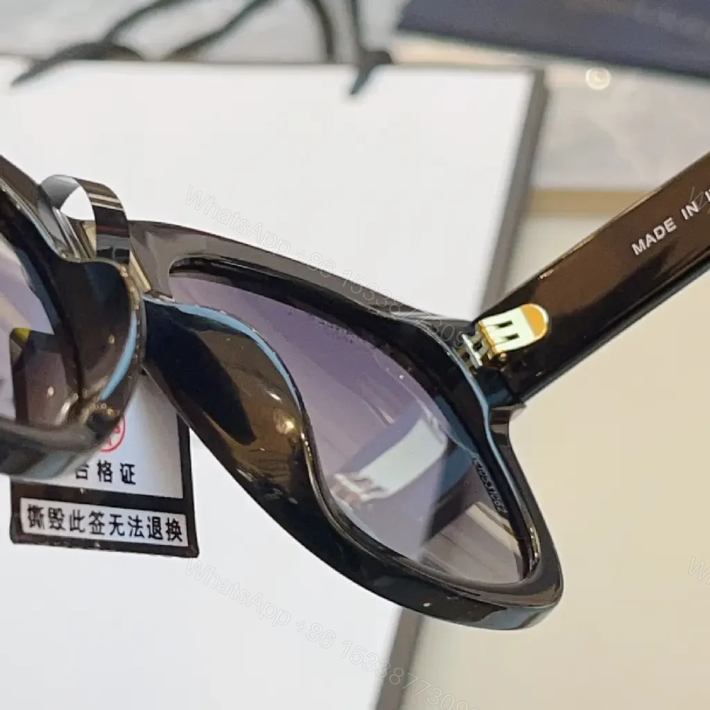 View 7 of Black Glossy Sunglasses Oversized Square Frame with Logo Detail