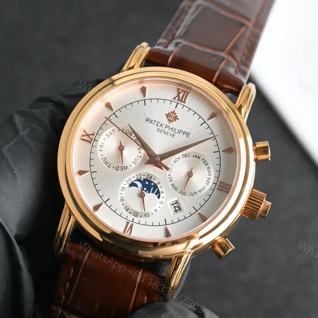 View 4 of Patek Philippe Perpetual Calendar Chronograph 5270 Yellow Gold Silver 5270J-001