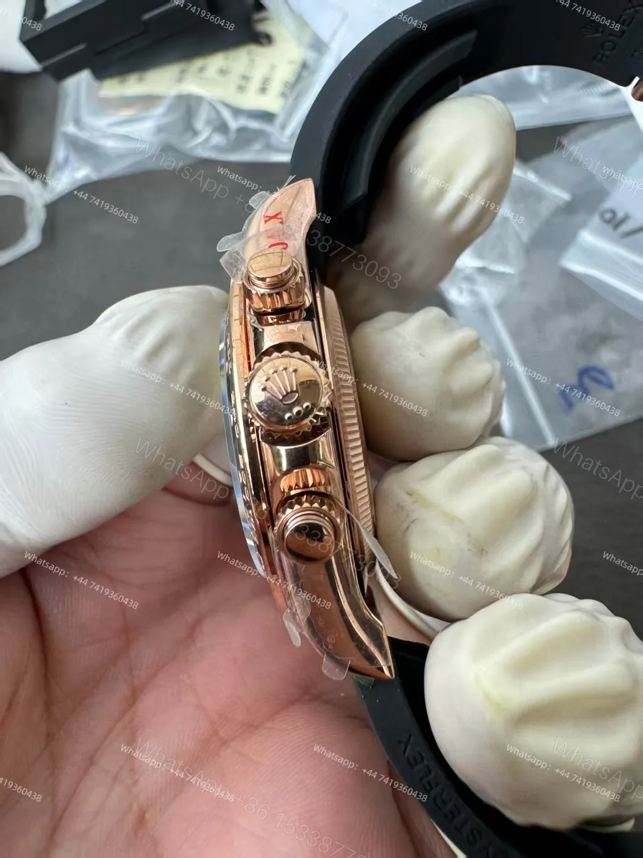View 13 of Rolex Super Clone Daytona M126515LN-0008 Rose Gold Meteorite Dial 4131 Movement