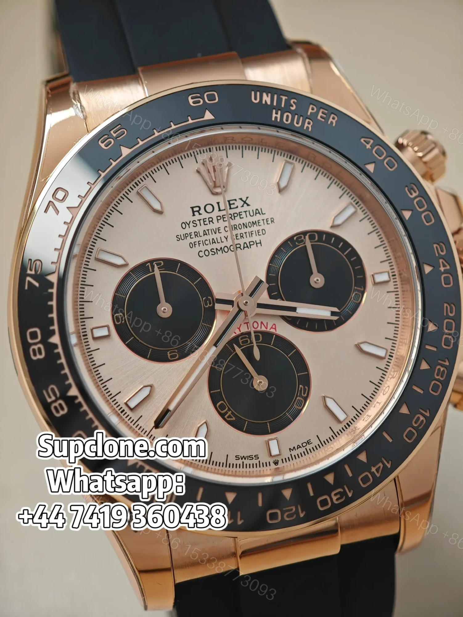 View 5 of Rolex Daytona Super Clone M126515LN-0006 Rose Gold 4131 Movement