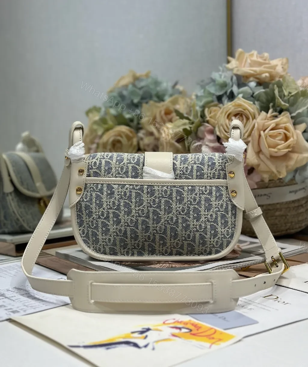 View 5 of Textured Denim-Trim Micro Bag with Gold-Hardware