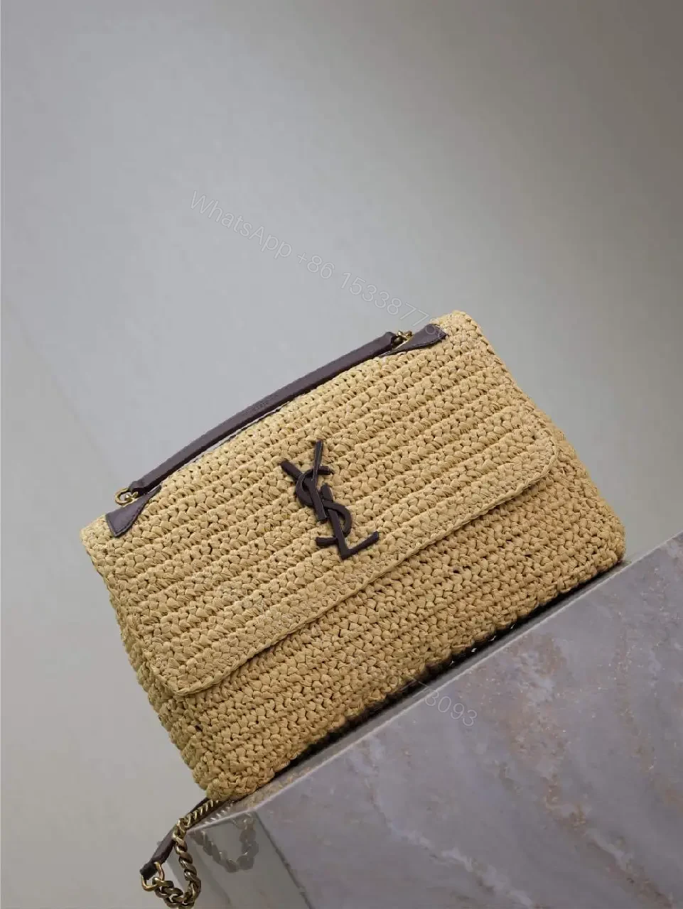 View 2 of Raffia Crossbody Bag – Casual Luxury, YSL-Inspired Charm