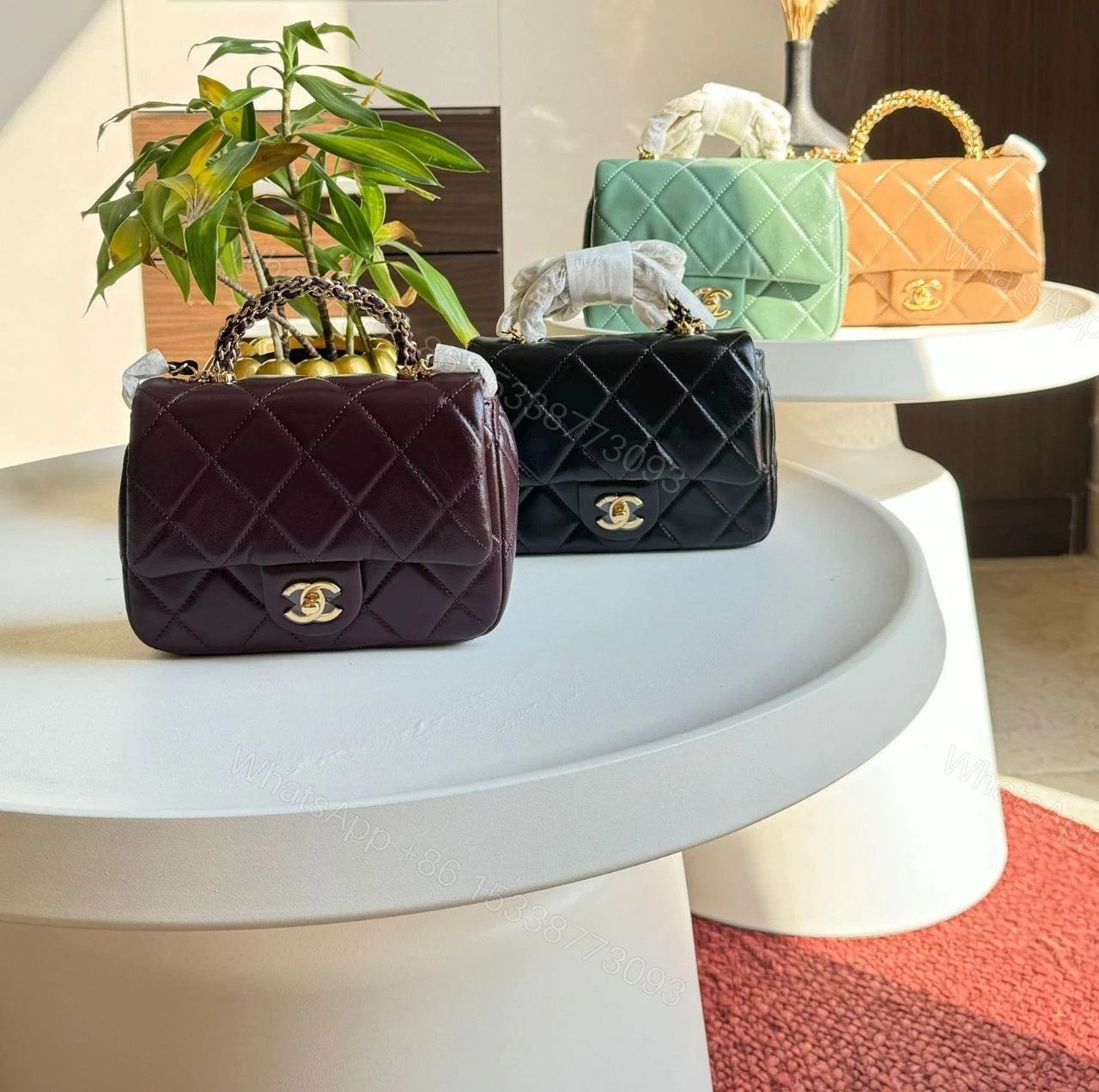 View 5 of Mini Flap Bag with Top Handle