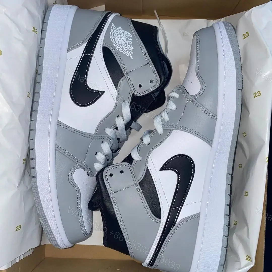 Nike Jordan 1 Mid Light Smoke Grey — view 1
