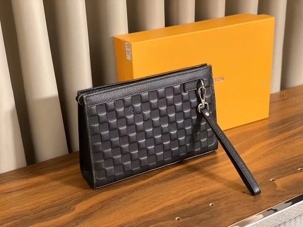 View 4 of Chic Damier Clutch Wallet: LV-Inspired, Card Organizer